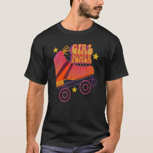 Retro Rollerskates  80's Roller Disco Skating Girl T-Shirt