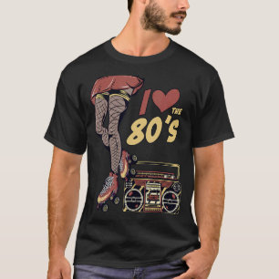 Retro Rollerskates  80's Roller Disco Skating Girl T-Shirt