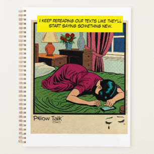 Retro Romance Comic: Crying Pillow Talk Design Planner
