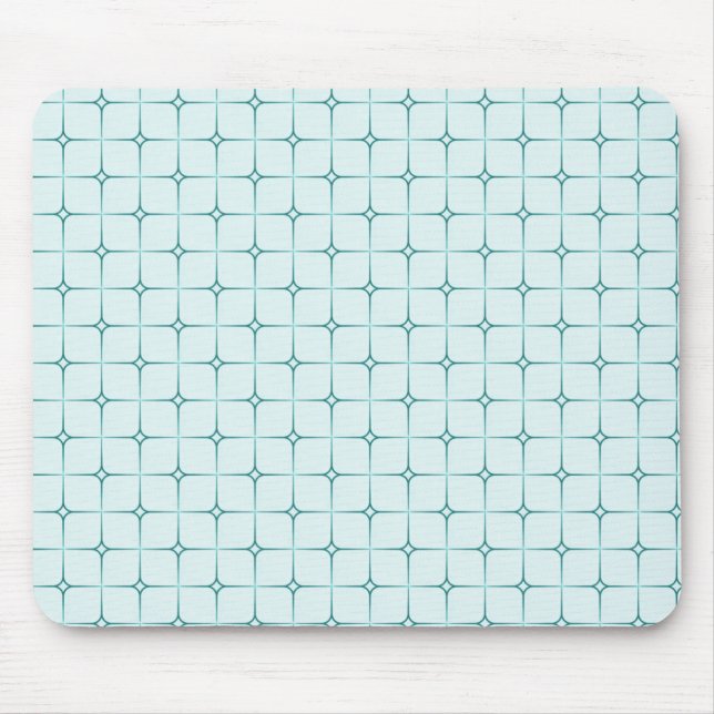 Retro Romance Mousepad, Turquoise Mouse Pad (Front)