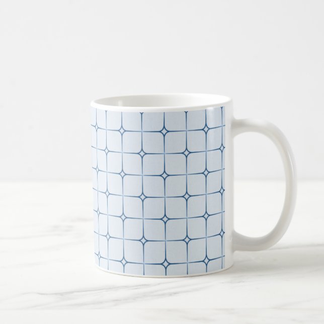 Retro Romance Mug, Blue Coffee Mug (Right)