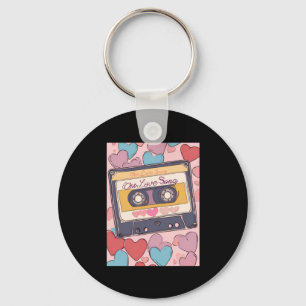 Retro Romance Sticker Key Ring