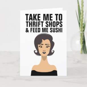 RETRO ROMANCE TACO THRIFT SHOP FUNNY Cards