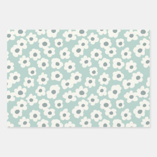 Retro romantic floral seamless pattern wrapping paper sheet