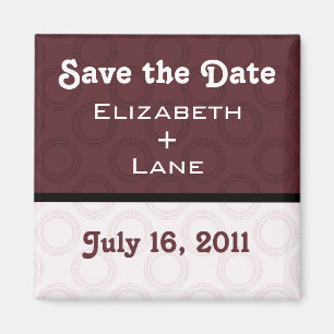 Retro Romantic Save the Date Magnet