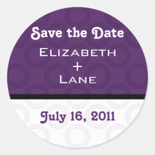 Retro Romantic Save the Date Stickers