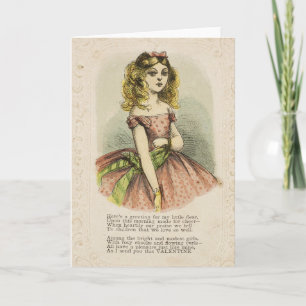 Retro Romantic Valentine's Day Card, 19th century Card