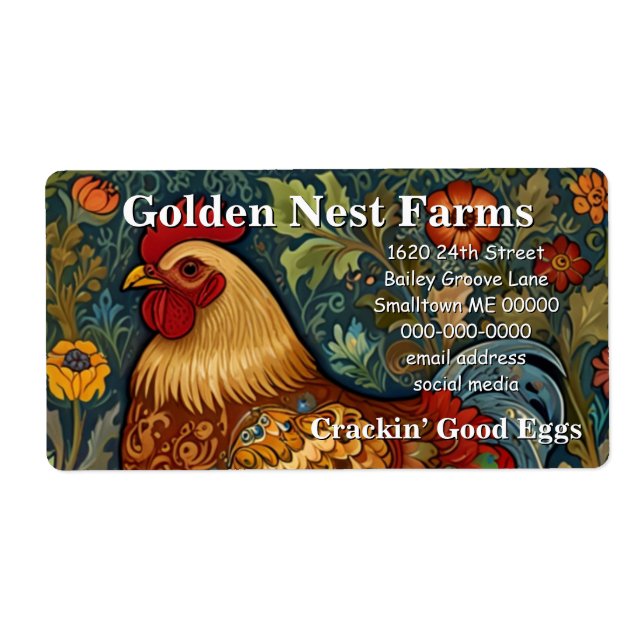 Retro rooster boho chic country chicken  (Front)