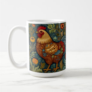 Retro rooster boho chic country chicken  coffee mug