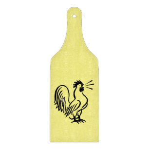 RETRO ROOSTER CUTTING BOARD PADDLE