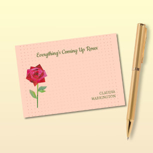 Retro Rose Cute Funny Motivational Home Office Post-it Notes