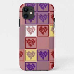 Retro Rose hearts iphone case