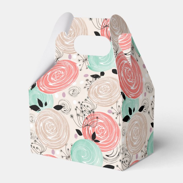 Retro, roses favour box (Front Side)