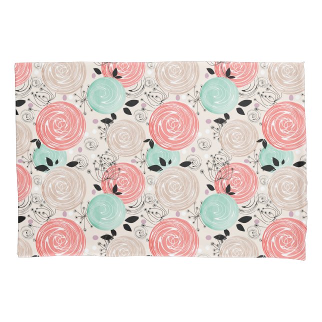 Retro, roses  pillowcase (Front)