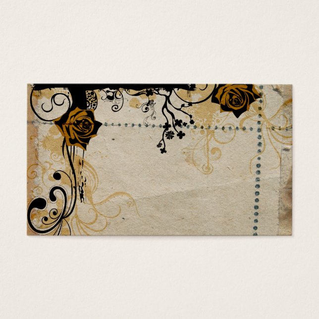 Retro roses Profile Card (Front)