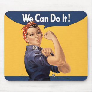 Retro Rosie We Can Do It Mouse Pad
