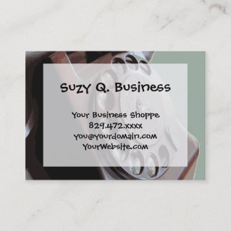 Retro Rotary Dial Phone Vintage Design Business Card