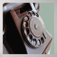 Retro Rotary Dial Phone Vintage Design