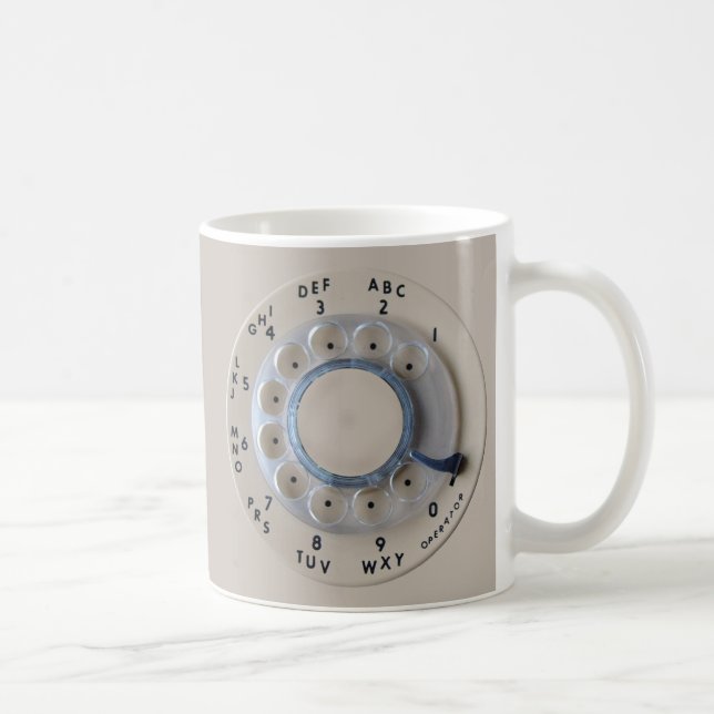Retro Rotary Phone Dial Coffee Mug (Right)