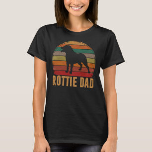 Retro Rottweiler Dad Rott Dog Owner Pet Rottie Fa T-Shirt