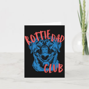 Retro rottweiler dog dad club pet lover owner card