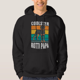 Retro Rottweiler Fan Dog Lovers Rotti Dad Dog Hoodie