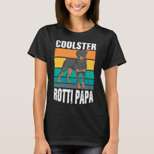 Retro Rottweiler Fan Dog Lovers Rotti Dad Dog T-Shirt