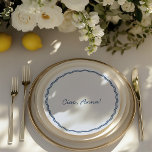 Retro Round Guest Name Place Card & Wedding Menu<br><div class="desc">The round shape, paired with the delicate green handwritten lettering, creates a feeling of vintage charm and warmth. The retro-inspired design evokes nostalgia, bringing a sense of tradition to your celebration. Perfect for setting the tone of a refined and intimate wedding, this menu isn't just a functional detail—it's a heartfelt...</div>