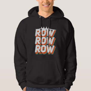 Retro Rowing Crew Boat Gift I Rower Row Team 2 Hoodie