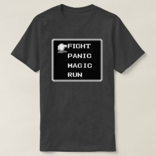 Retro RPG Menu T-Shirt (8-bit)