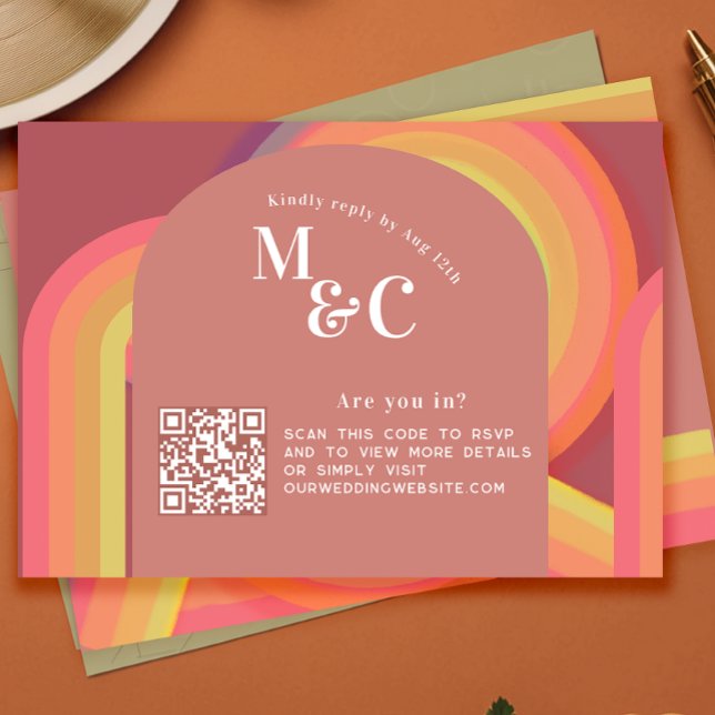 Retro RSVP with QR Code (Creator Uploaded)