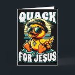 Retro Rubber Duck Christian Rubber Ducky Quacks Fo Card<br><div class="desc">Retro Rubber Duck Christian Rubber Ducky Quacks For Jesus</div>