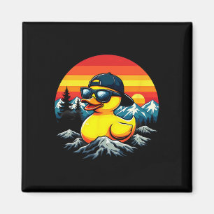 Retro Rubber Duck Sungles Mountaineering Camping  Magnet