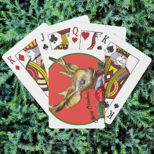 Retro Rudolph Playing Cards