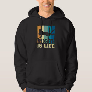 Retro Rugby Life International Rugby Team Player S Hoodie