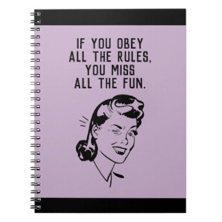 Retro Rule Breaker Spiral Photo Notebook