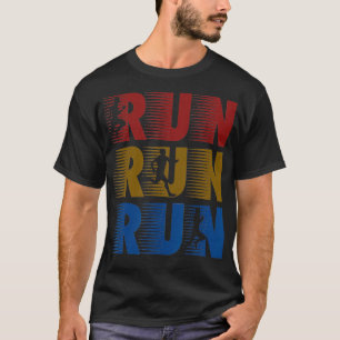Retro Run Running Runner Gift T-Shirt
