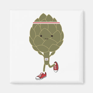 Retro Running Artichoke Magnet