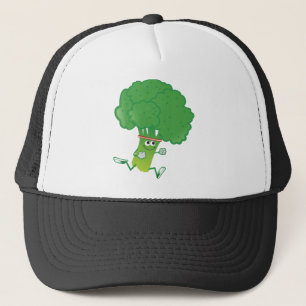 Retro Running Broccoli Trucker Hat