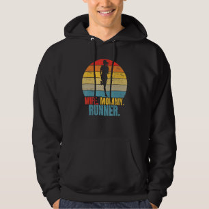 Retro Running Wife Mummy Runner Hoodie