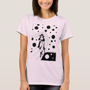 Retro Runway Model, Vintage Art Deco Fashion T-Shirt