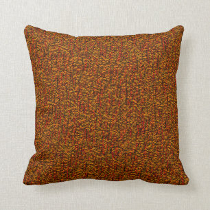 Retro Rust Throw Pillow
