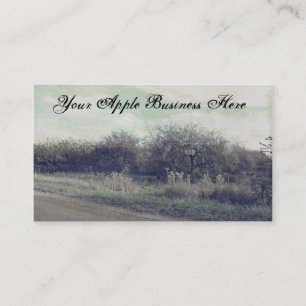 Retro Rustic Spring Apples Trees Beautiful Orchard Business Card
