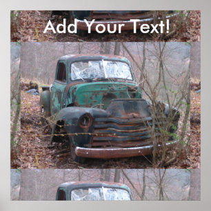 Retro Rusty Chrome Beast Poster