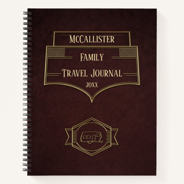 Retro RV Camper Travel Journal (Front)