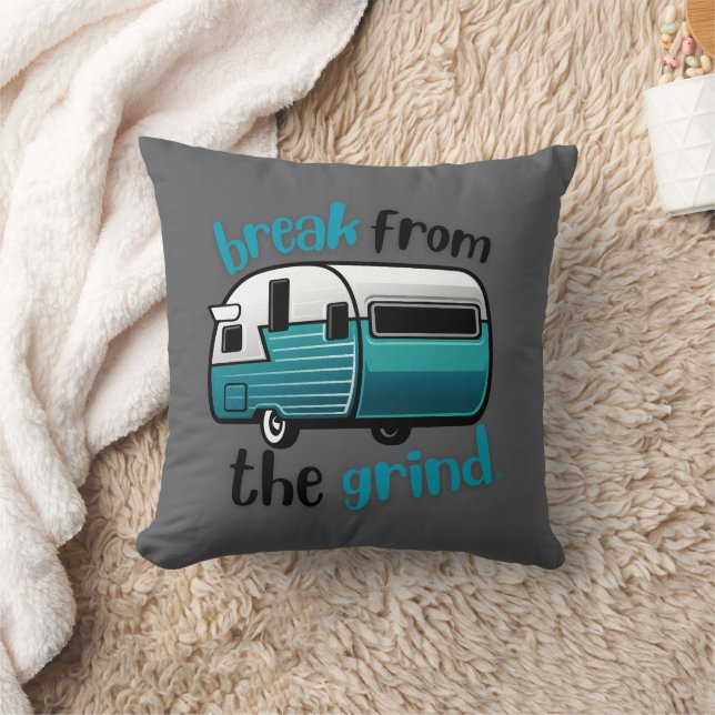 Retro RV Teal Pillow (Blanket)