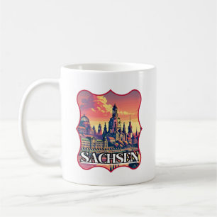 Retro Sachsen Skyline Coffee Mug