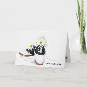 retro saddle shoes with white daisy Mother's day Card