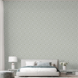 Retro Sage Green Abstract Geometric Pattern  Wallpaper