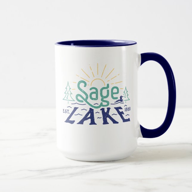 Retro Sage Lake 15oz Mug (Right)